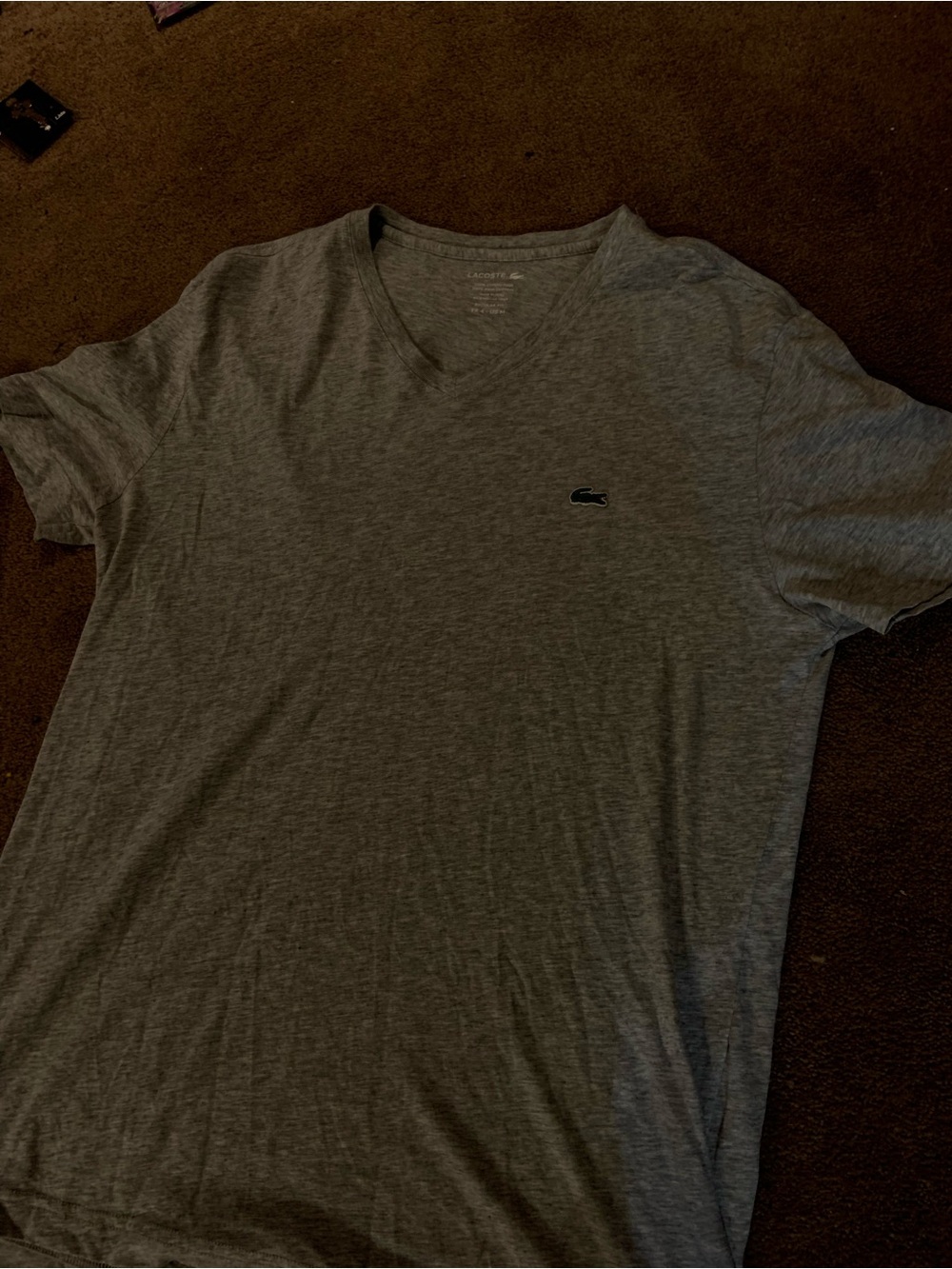 Lacoste Men's Essentials V-Neck Pima Cotton T-Shirt - Heather Gray